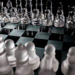 Solo Campaign Board Games - Glass Chess Board Set